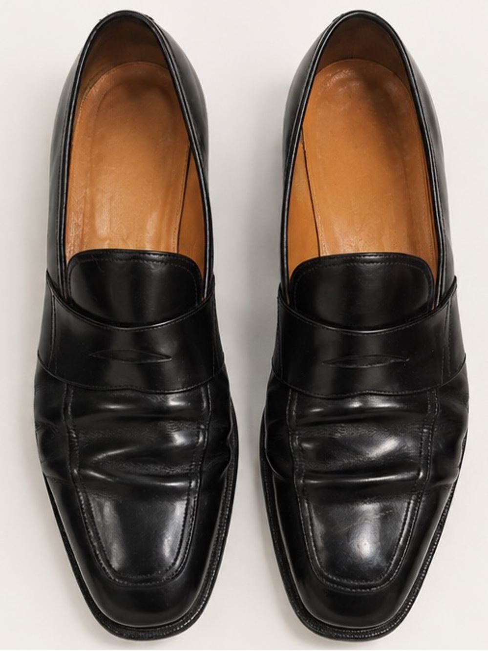 Ferragamo Black Leather Penny Loafer Men’s Size 10 Collegiate Academia Deisgner